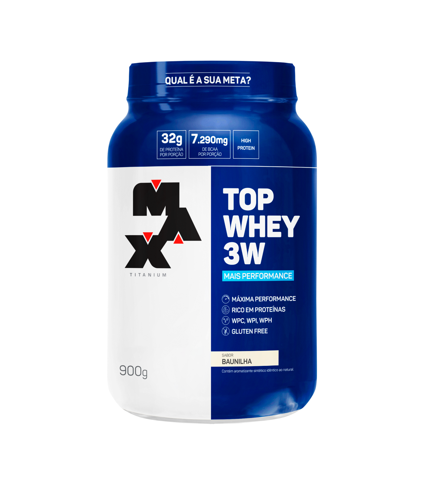 Top Whey 3W +Performance 900g - Baunilha