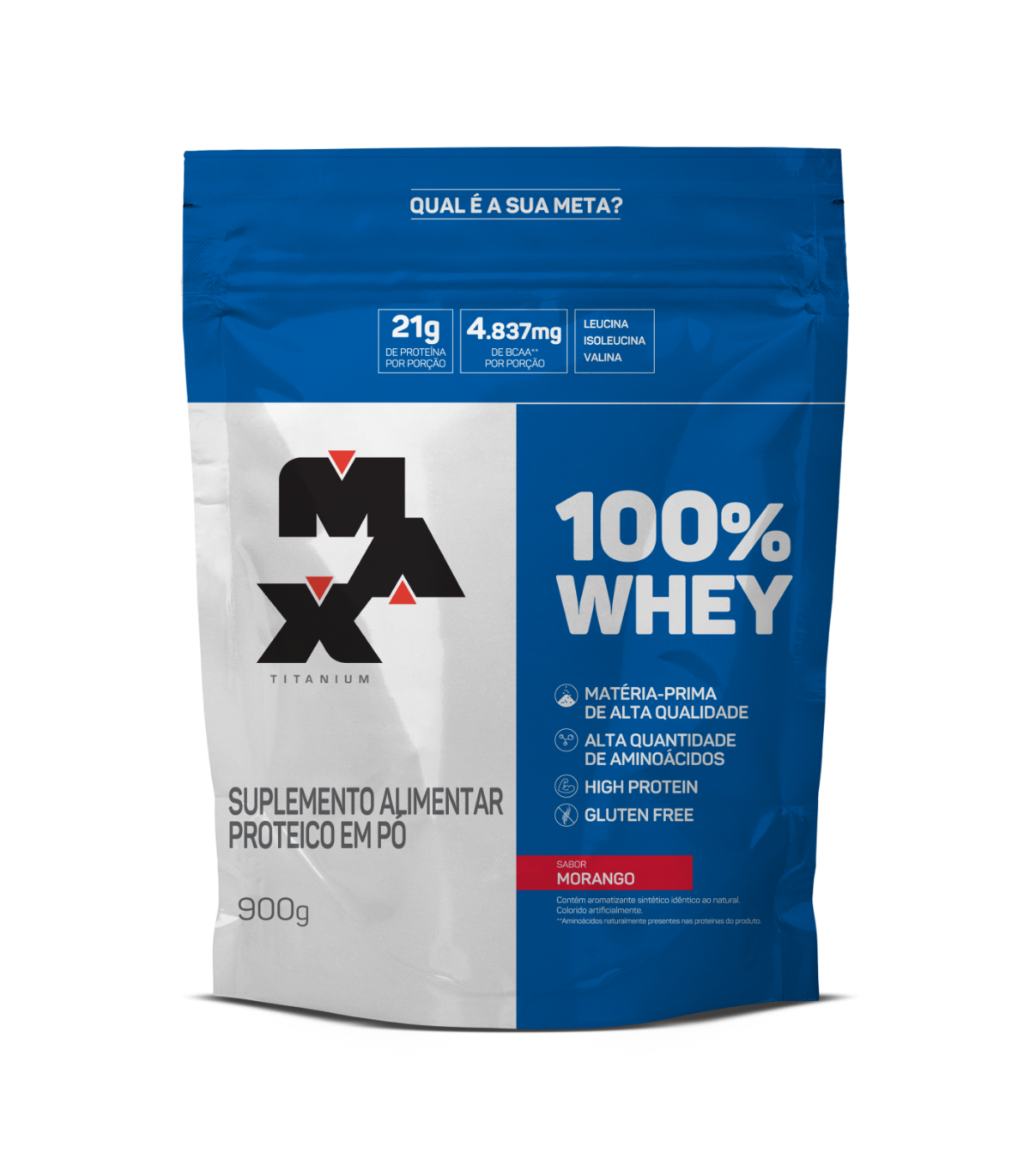 100 Whey Refill 900g Morango