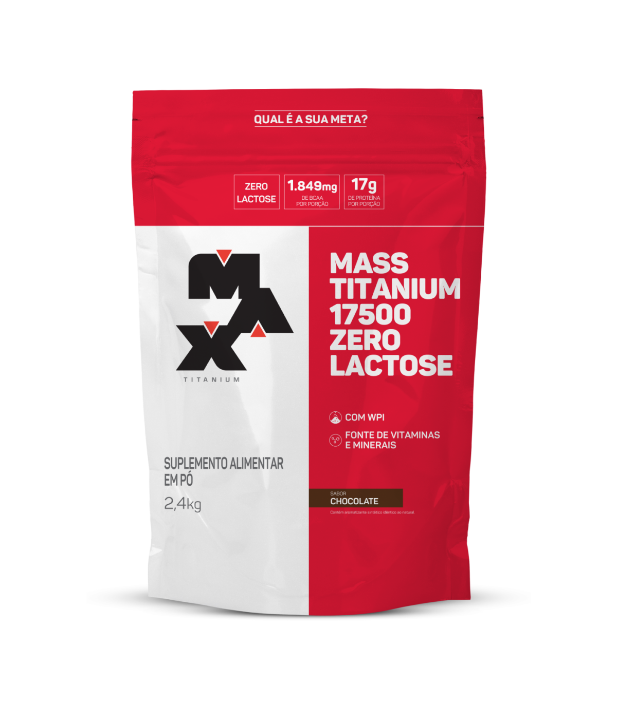 Mass Titanium 17500 Zero Lactose 2.4kg Chocolate