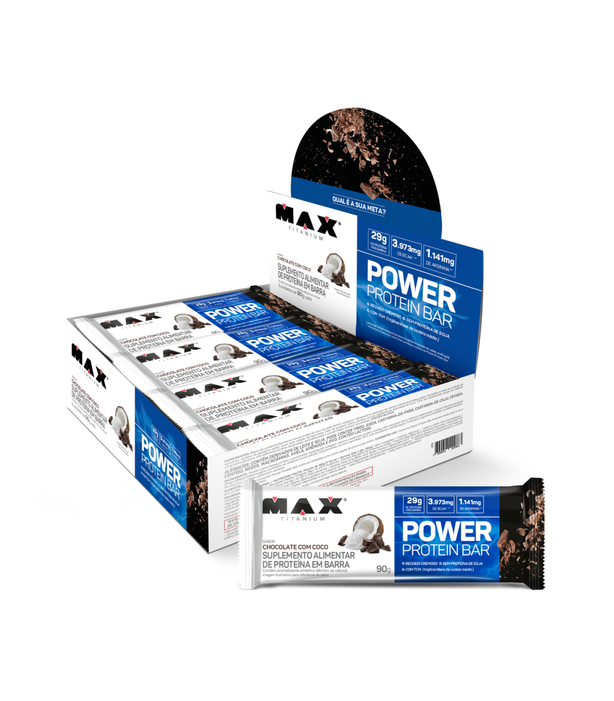 Power Protein Bar Chocolate com Coco 90g 1