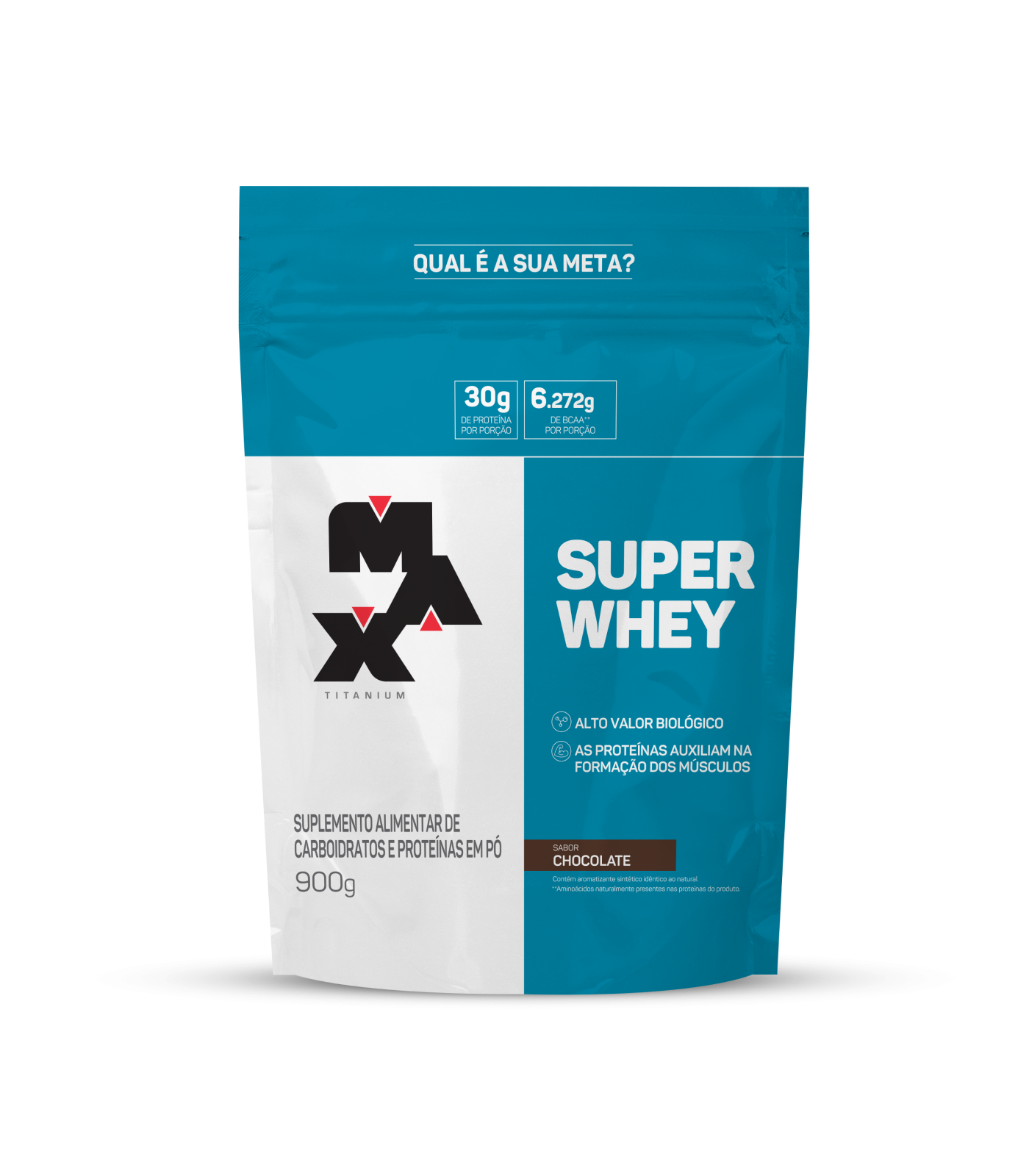 Kit 100% Whey Protein Max Titanium Refil - Chocolate - 900g +