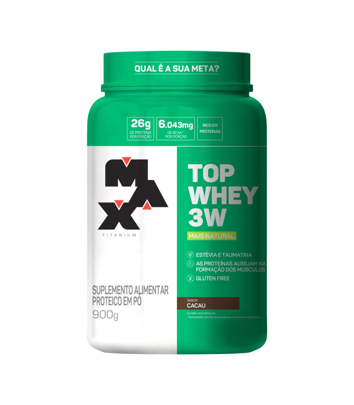 Top Whey 3W 900g Mais Natural Cacau