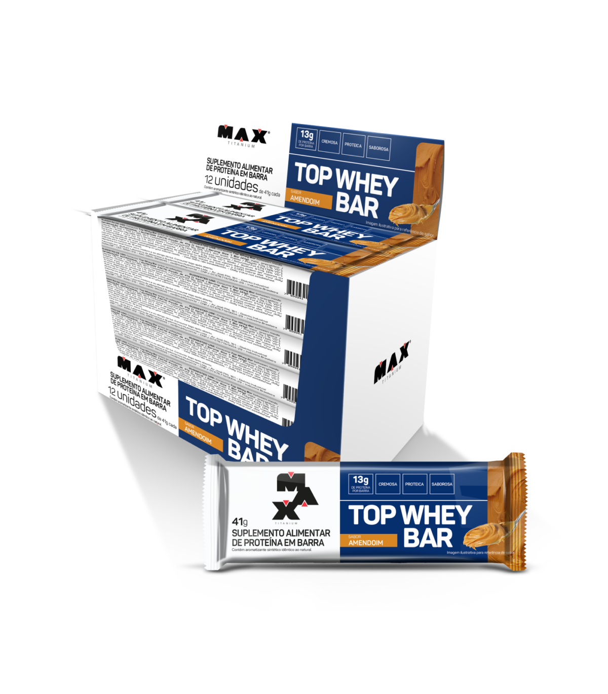 Top Whey Bar Amendoim 41g